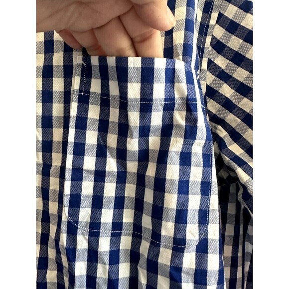 Tommy Hilfiger Mens Regular Fit Button Up Long Sleeve Plaid Shirt Size 16 Blue - Picture 11 of 16